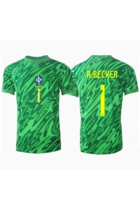 Brasil Alisson Becker #1 Keeper Fotballdrakt Hjemme Klær Copa America 2024 Korte ermer